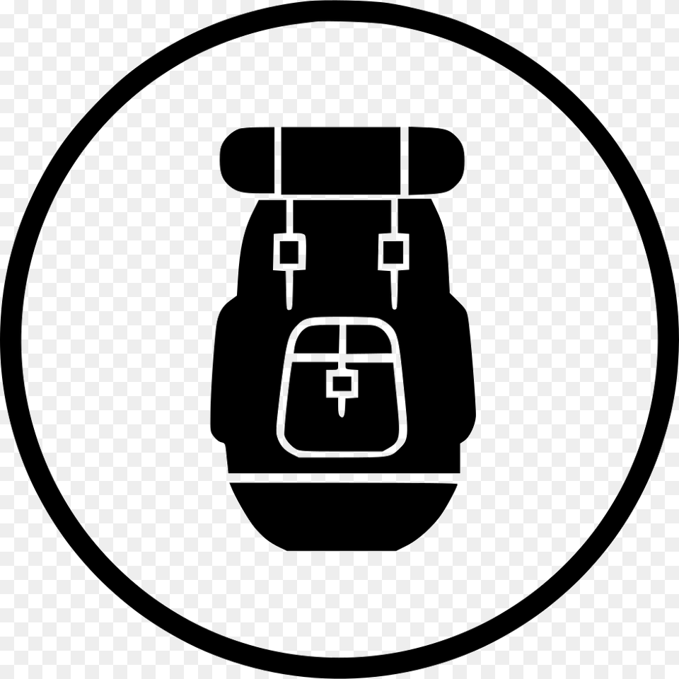 Backpack Bag Carry Outdoor Travel Travelling Vacation, Ammunition, Grenade, Weapon, Stencil Free Transparent Png