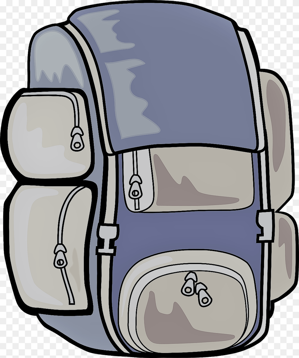 Backpack Clip Art, Bag, Person, Device, Grass Free Png Download