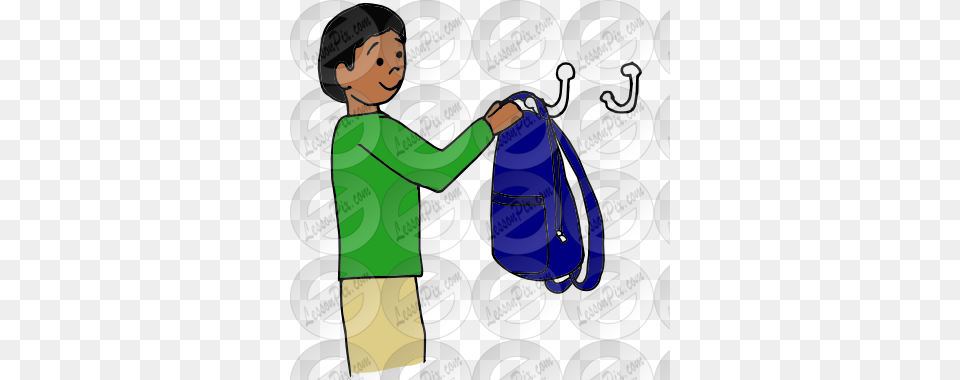 Backpack Clipart Hang Backpack Backpack On Hook Clipart, Bag, Photography, Face, Head Png Image