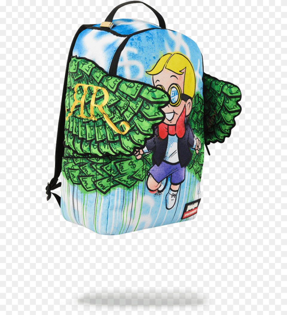 Backpack Clipart Transparent Sprayground Richie Rich Wings, Bag, Accessories, Baby, Handbag Free Png