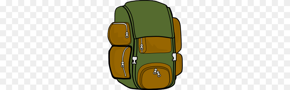 Backpack Green Brown Clip Art Grade Kindergarten, Bag, Ammunition, Grenade, Weapon Png Image