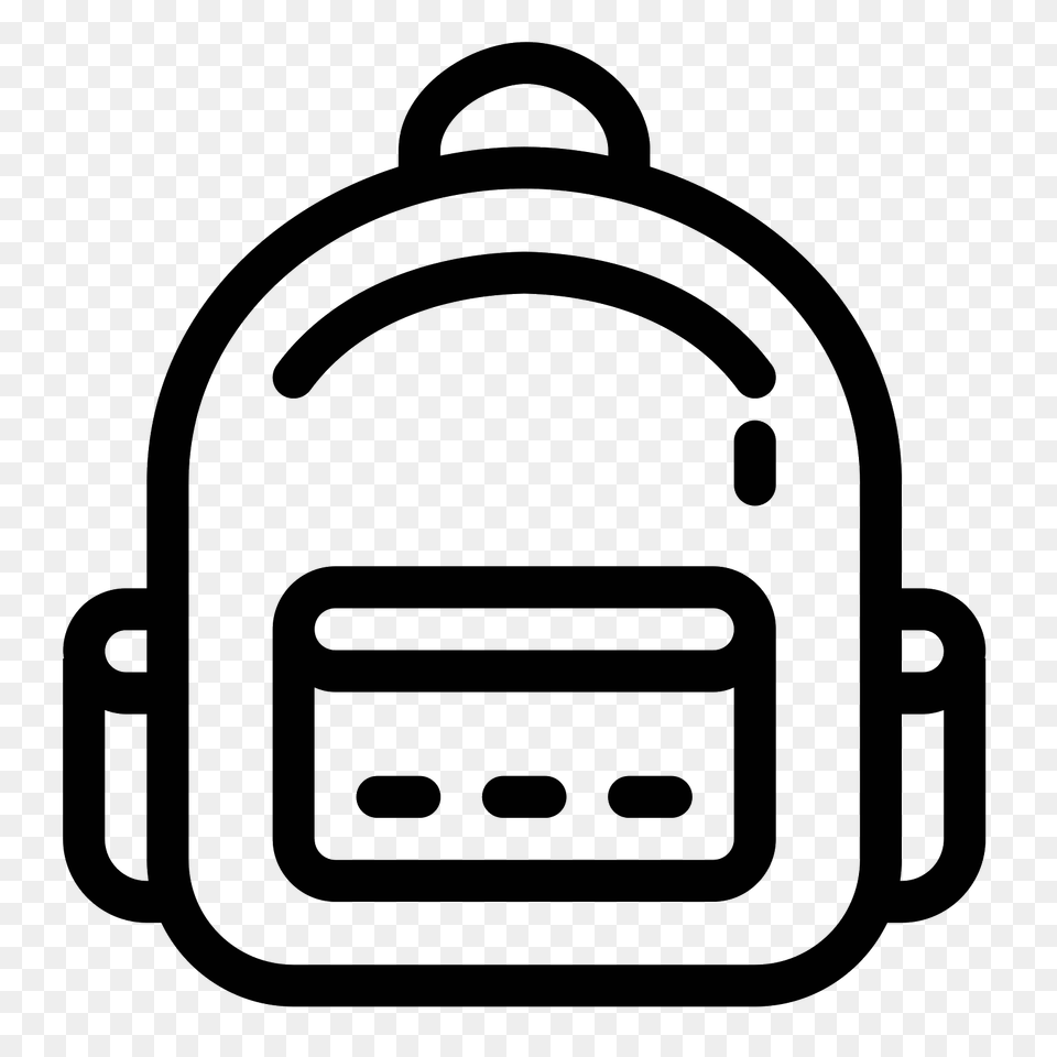 Backpack Icon, Gray Free Png Download