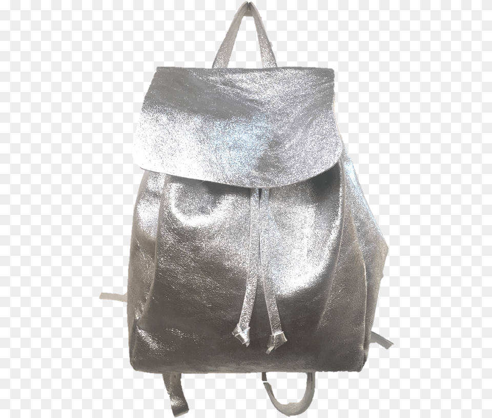 Backpack Metallic Silver Backpack In Metallic, Accessories, Bag, Handbag, Purse Free Transparent Png