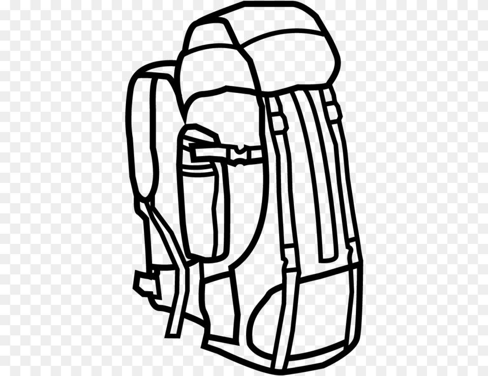 Backpack Sketch, Gray Free Transparent Png