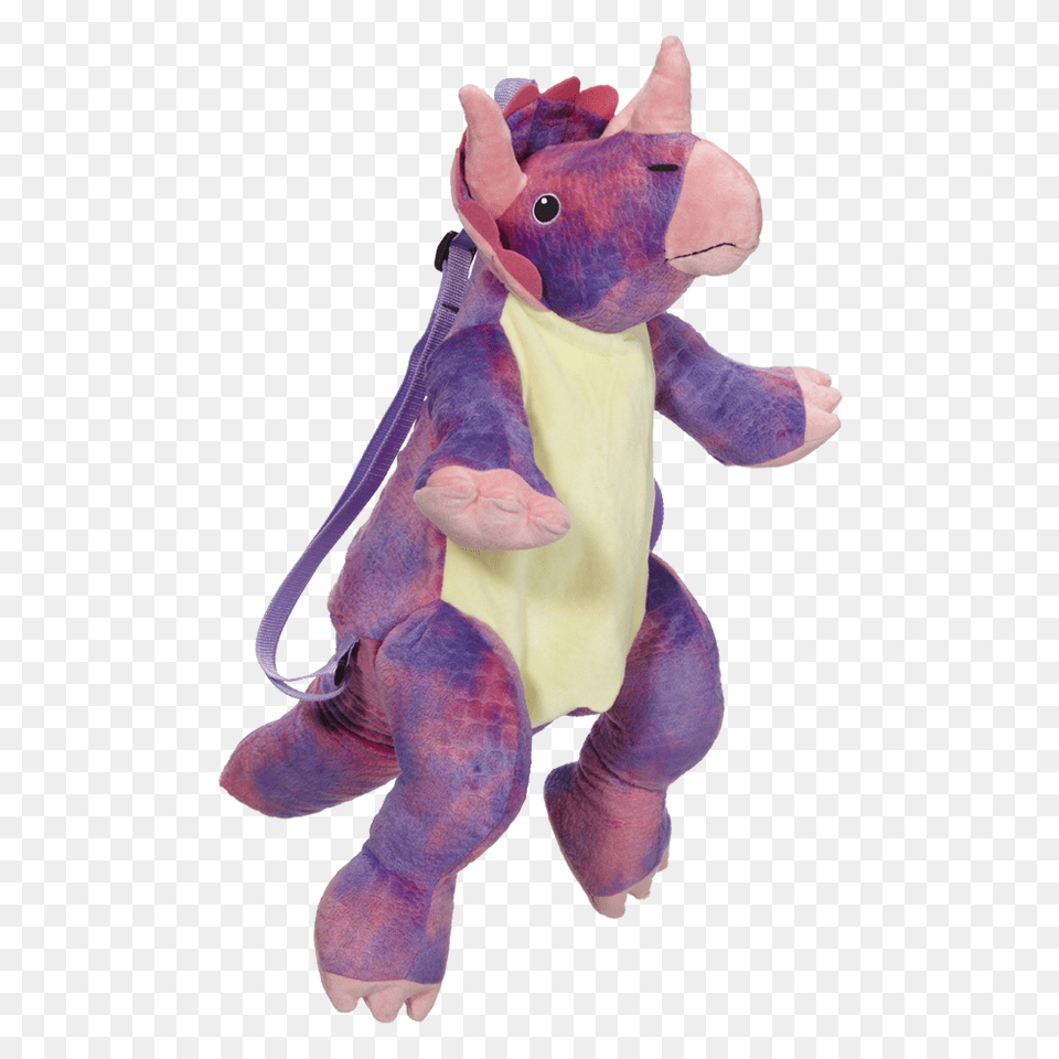 Backpack Triceratops Pink Brodali, Plush, Toy Png