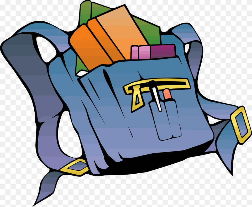 Backpack With Books Clipart, Bag, Animal, Fish, Sea Life Free Transparent Png