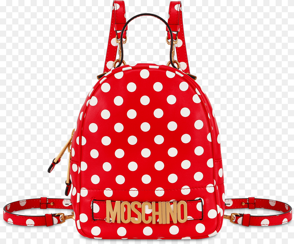 Backpack With Chain And Polka Dots Print Clothing, Accessories, Bag, Handbag, Pattern Free Transparent Png