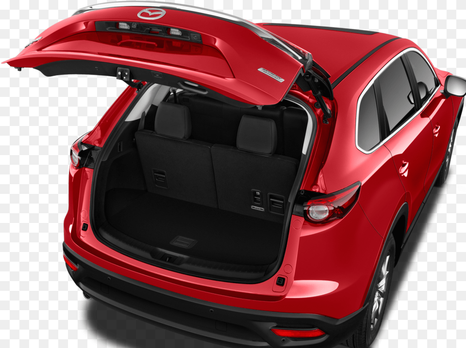 Backside Open Of Red Mazda Car Image Red Mazda Cx 9 2017, Car Trunk, Transportation, Vehicle, Machine Free Transparent Png