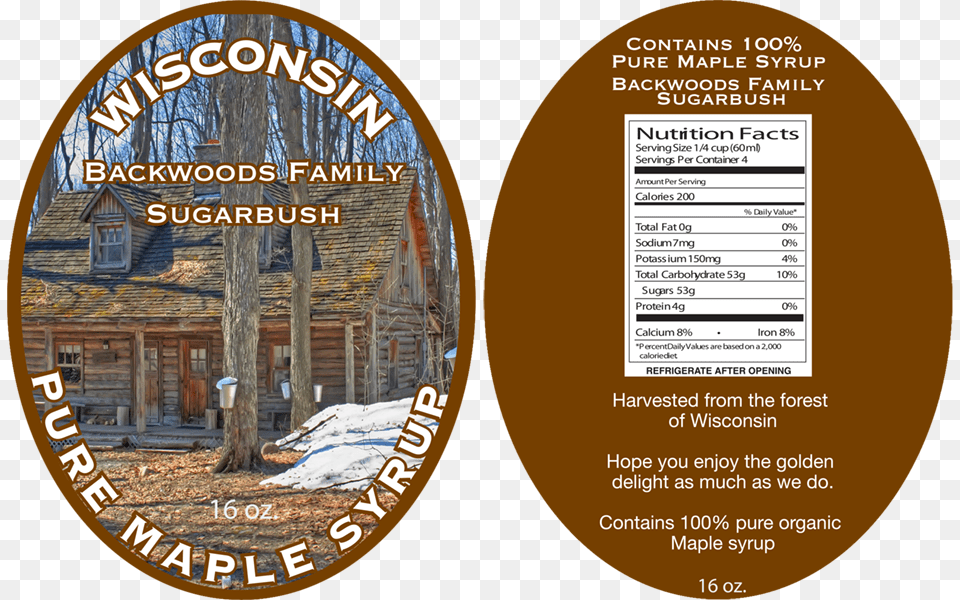 Backwoods Family Sugarbush Label, Advertisement, Poster, Architecture, Building Png Image