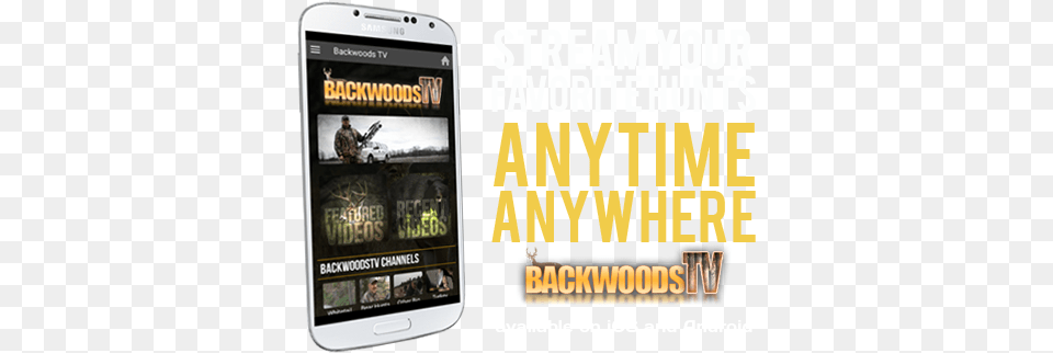Backwoodstv App Slide Samsung Galaxy, Electronics, Mobile Phone, Phone, Person Free Transparent Png