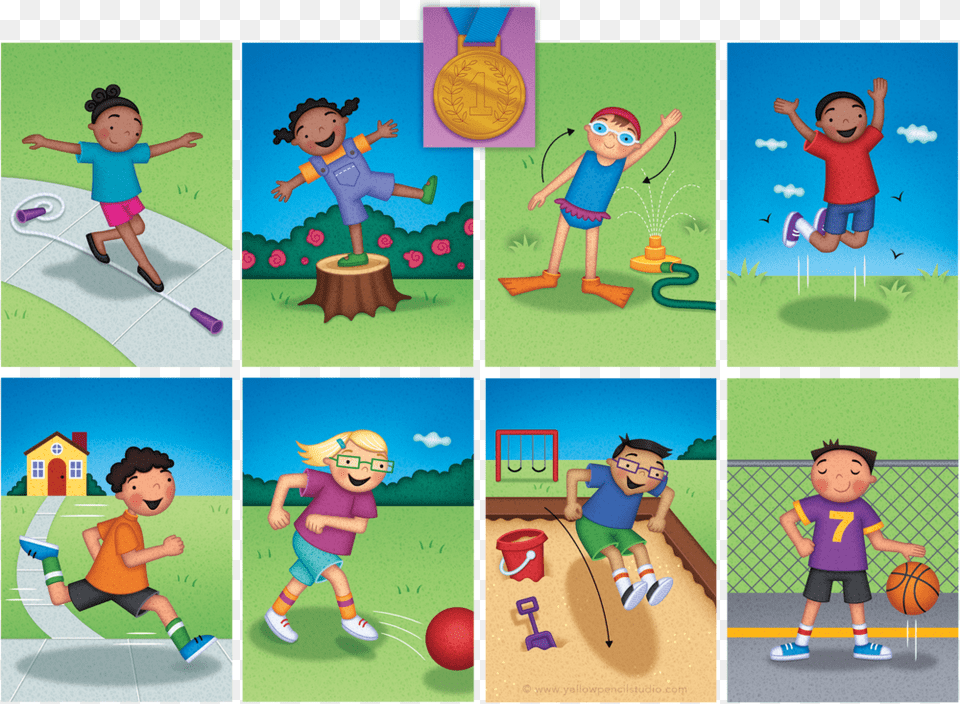 Backyard Cricket Games Cartoon, Play Area, Person, Baby, People Png