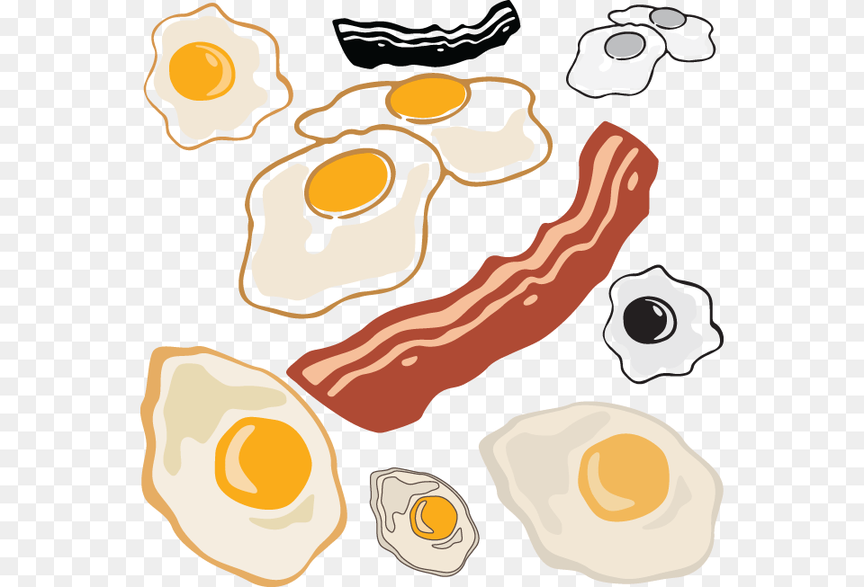 Bacon And Eggs, Food, Meat, Pork, Face Free Png