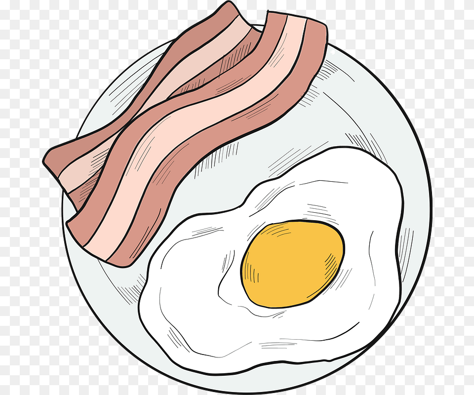 Bacon And Eggs Clipart, Food, Meat, Pork, Egg Png Image