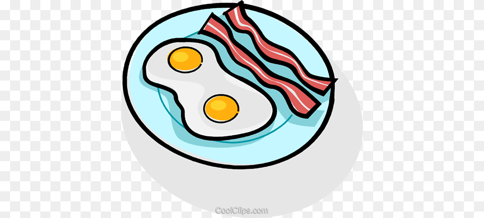 Bacon And Eggs Royalty Free Vector Clip Art Illustration, Food, Meal, Smoke Pipe, Egg Png