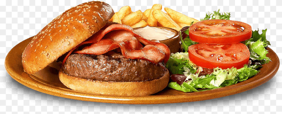 Bacon Burger Bacon Cheese Burger Foster, Food, Food Presentation, Lunch, Meal Png Image