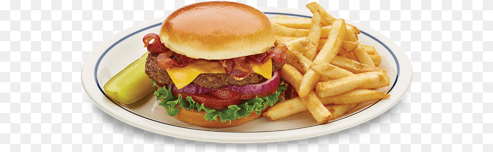 Bacon Cheese Burger Bacon Cheeseburger Ihop, Food, Fries Free Transparent Png