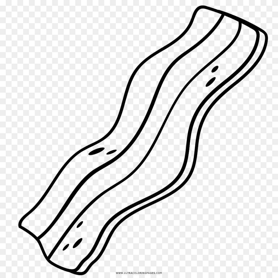 Bacon Coloring Pages Coloring Library, Gray Png Image
