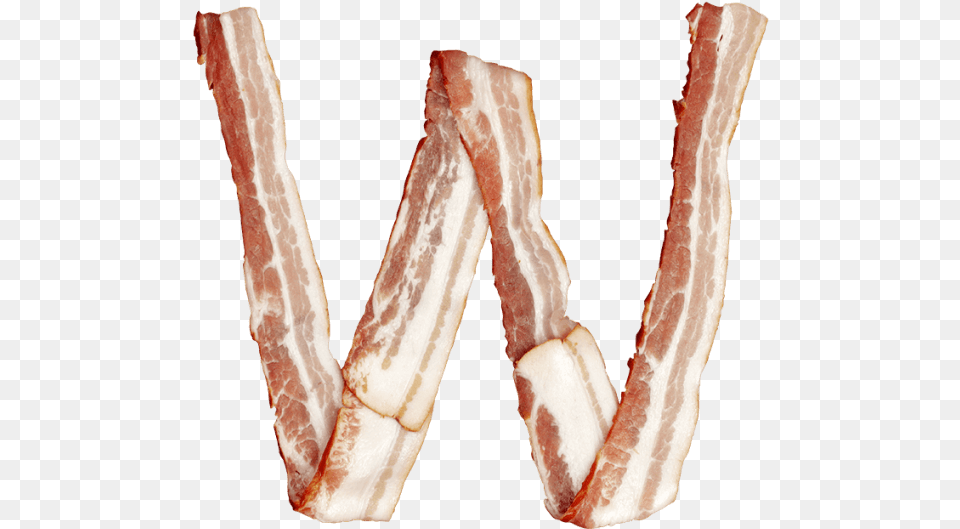 Bacon Font Bacon Letter, Food, Meat, Pork Free Transparent Png
