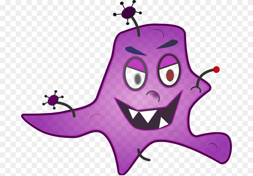 Bacteria Cliparts Fungal Infection Fungal Cartoon, Purple Free Png