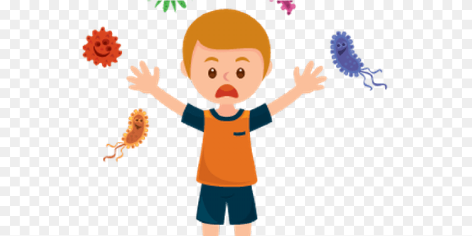 Bacteria Hand Washing Cartoon, Baby, Person, Face, Head Png Image