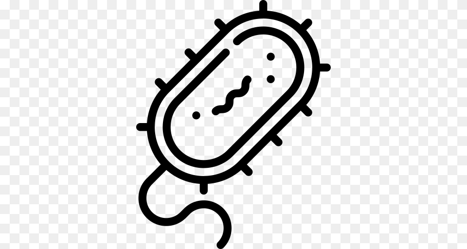 Bacteria Monochrome Chemistry Icon With And Vector Format, Gray Png Image