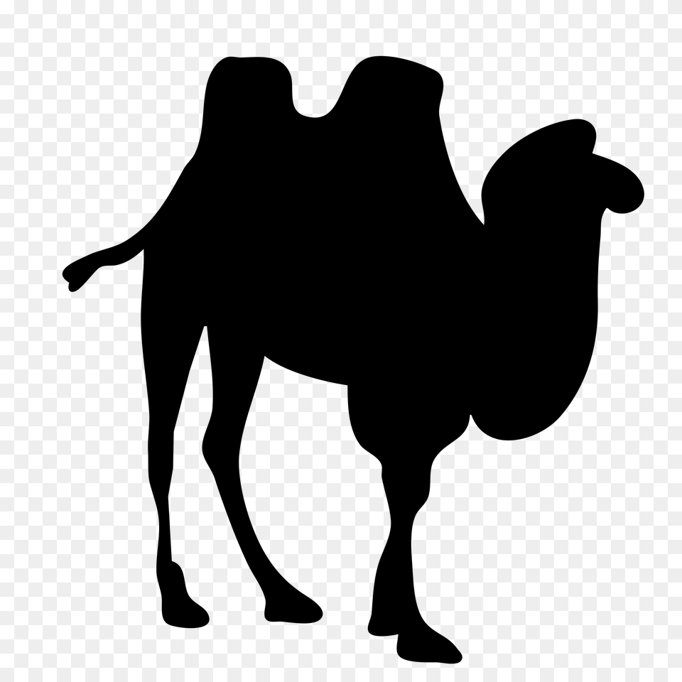 Bactrian Camel Dromedary Silhouette Clip Art, Gray Png Image