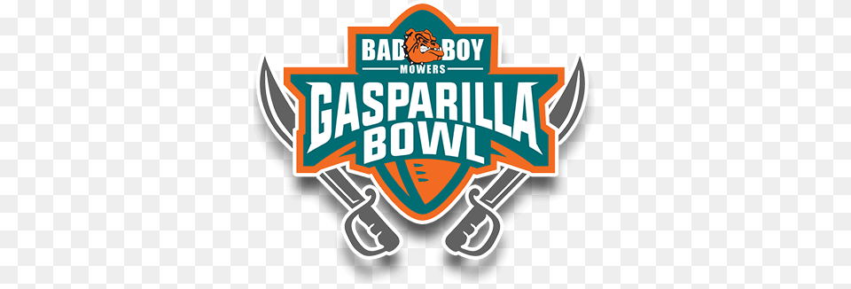 Bad Boy Gasparilla Bowl, Sticker, Emblem, Symbol, Logo Png Image