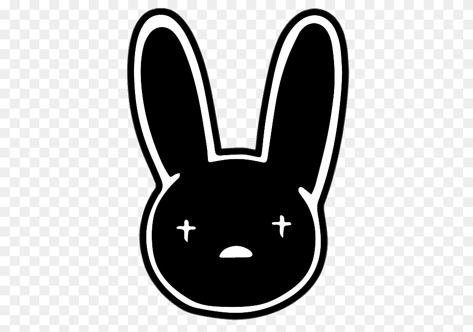 Bad Bunny Black Logo, Stencil, Animal, Mammal, Rabbit Free Png Download