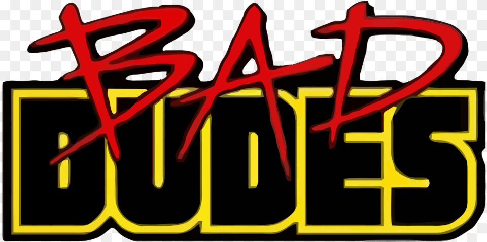 Bad Dudes Logo Bad Dudes Vs Dragonninja Logo, Light, Neon, Text, E-scooter Free Png