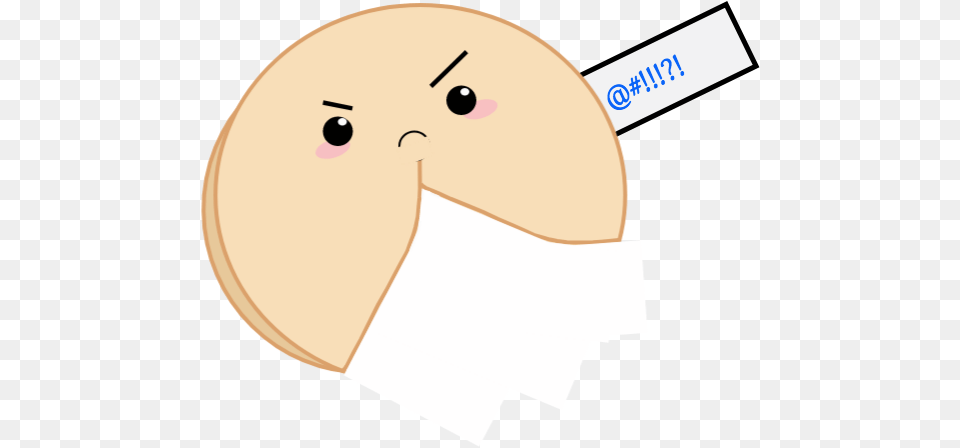 Bad Fortune Cookie Cartoon, Head, Person, Face, Paper Png Image
