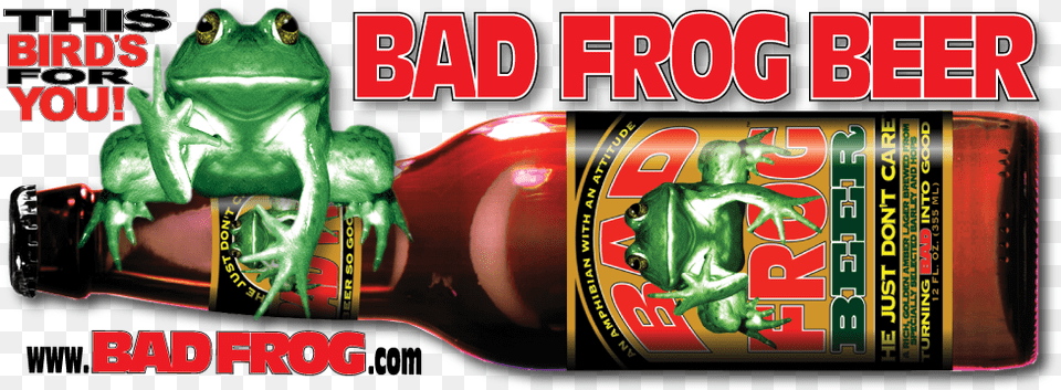 Bad Frog Beer, Alcohol, Beverage, Beer Bottle, Bottle Free Png