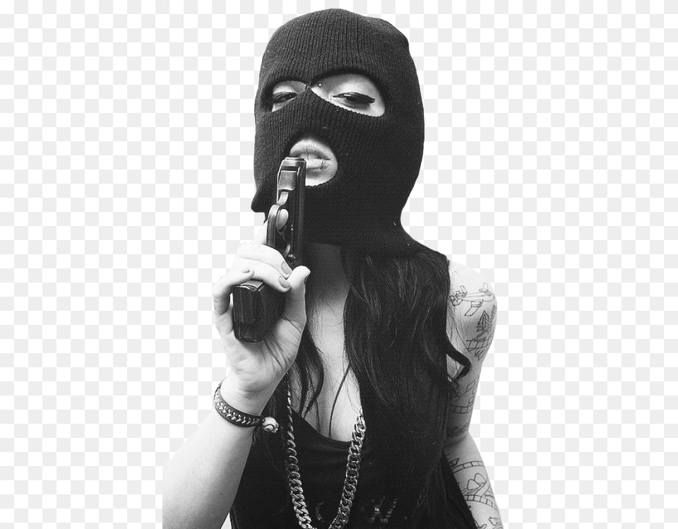 Bad Girls With Guns Download Girl With Ski Mask, Weapon, Firearm, Handgun, Photography Free Png