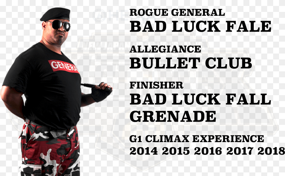 Bad Luck Fale Njpw, T-shirt, Clothing, Male, Person Free Png