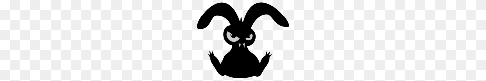Bad Rabbit Hare Bunny Bunnies Eyes Evil, Stencil, Astronomy, Moon, Nature Free Png