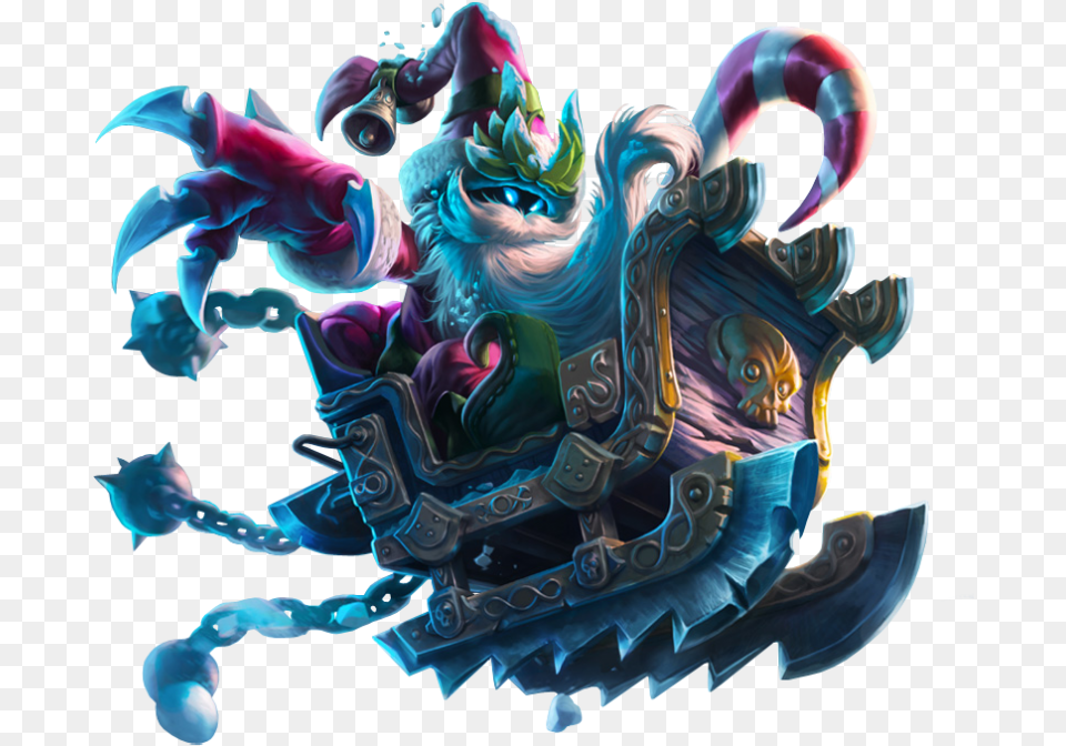 Bad Santa Veigar Skin Christmas Image Purepng League Of Legends Overlay Veigar, Person, Dragon, Pattern, Accessories Free Png