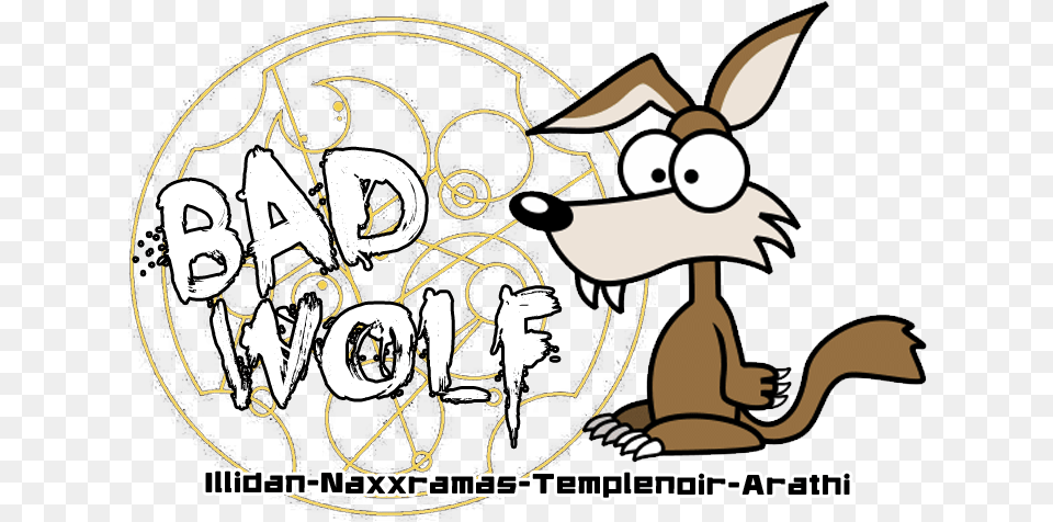 Bad Wolf Guilde Wow Index Du Forum Cartoon Wolf, Animal, Deer, Mammal, Wildlife Png Image