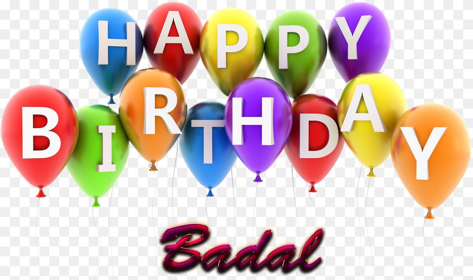 Badal Happy Birthday Balloons Name Happy Birthday Linda Balloons, Balloon, People, Person Free Transparent Png