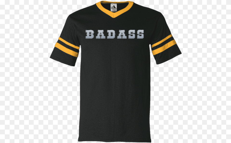Badass V Neck Sleeve Stripe Jersey, Clothing, Shirt, T-shirt Free Transparent Png