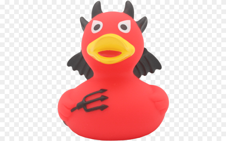 Badeente Teufel Duck Devil Rubber Ducky, Animal, Beak, Bird, Cat Png