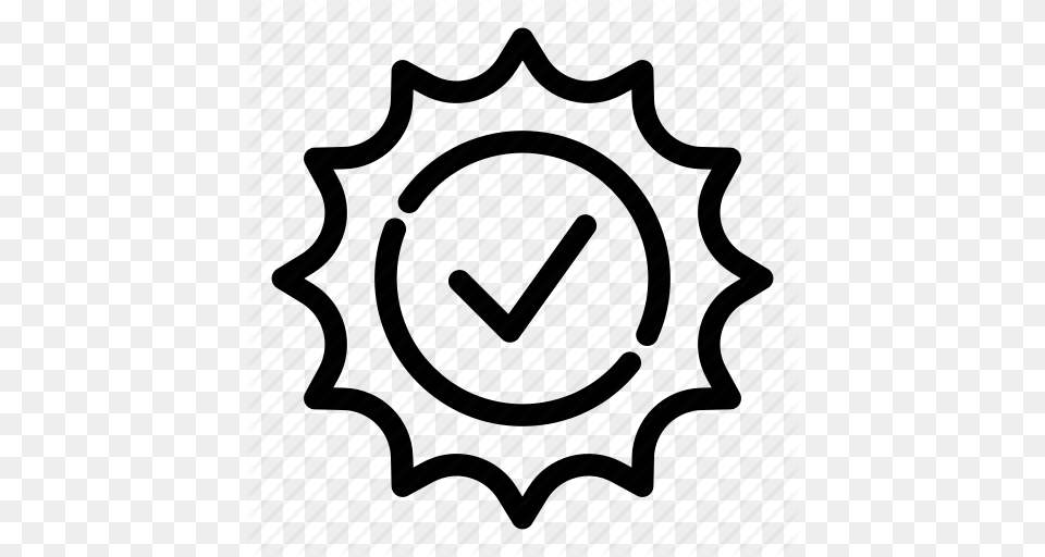Badge Check Checkmark Choice Correct Mark Sign Icon, Machine, Gear Png Image