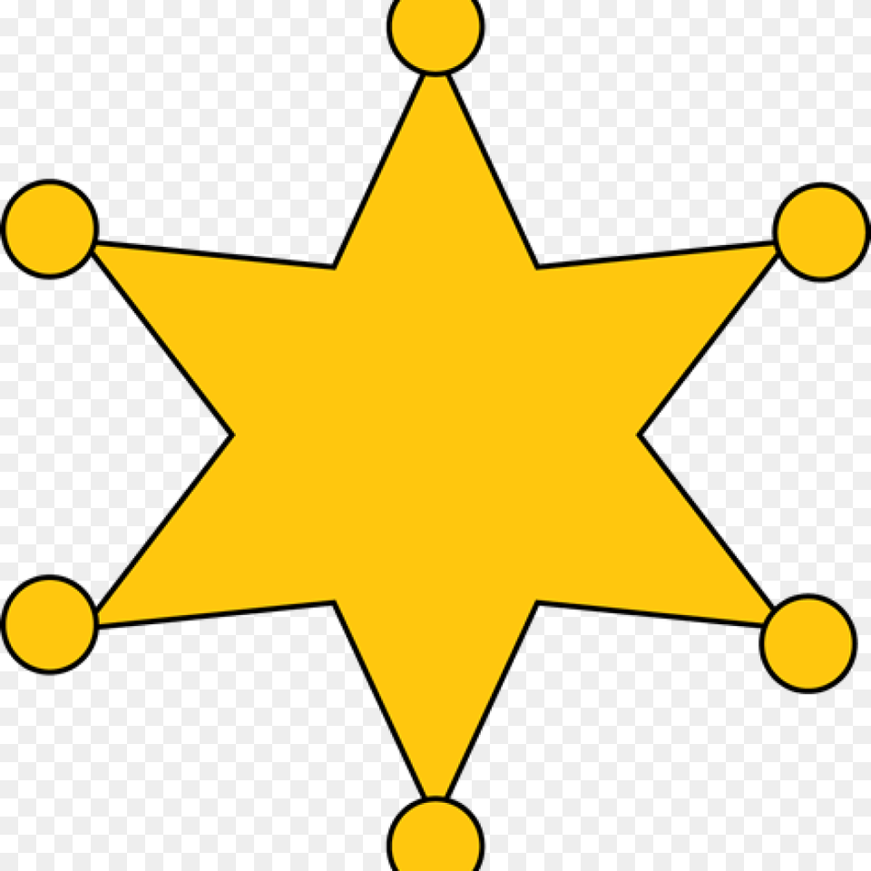 Badge Clip Art Sheriff Airplane Clipart, Star Symbol, Symbol, Cross Free Transparent Png