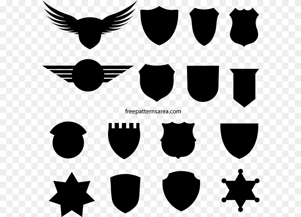 Badge Crest Vector Badge Crest, Gray Free Png