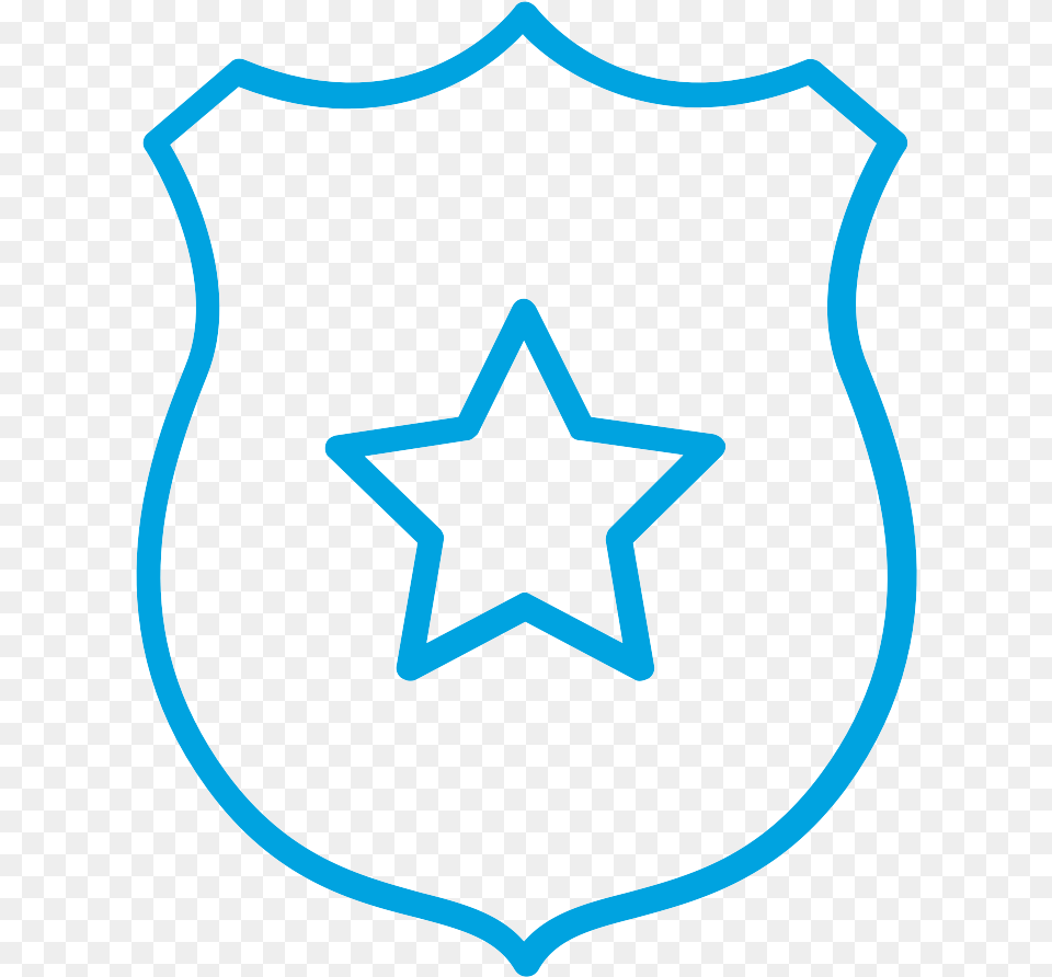 Badge Decorated With A Star Award Clipart Black And White, Symbol, Armor Free Png Download