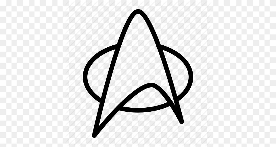 Badge Fiction Ios Sci Fi Science Star Trek Icon, Clothing, Hat, Triangle Png Image