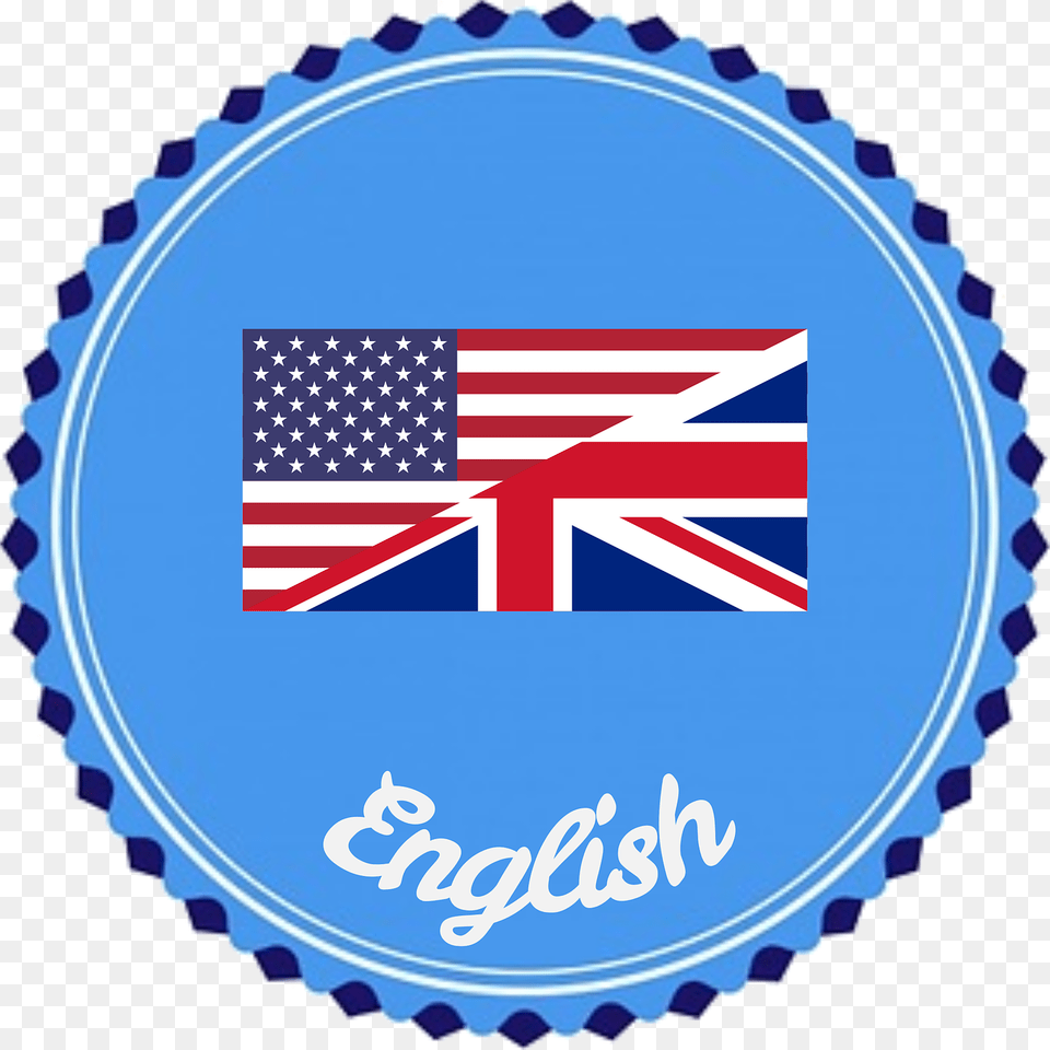 Badge Flair English Language Flag America Britain Simbolo Da Lingua Inglesa Free Png