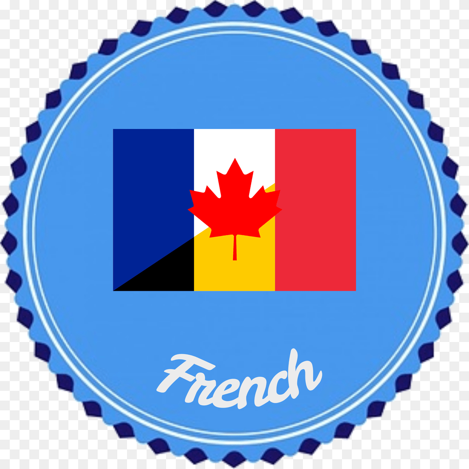 Badge Flair French Language Flag International English, Leaf, Logo, Plant, Symbol Png Image