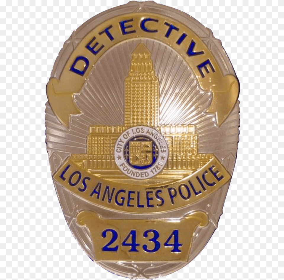 Badge Of A Los Angeles Police Department Detective Los Angeles Detective Badge, Logo, Symbol, Wristwatch Free Png