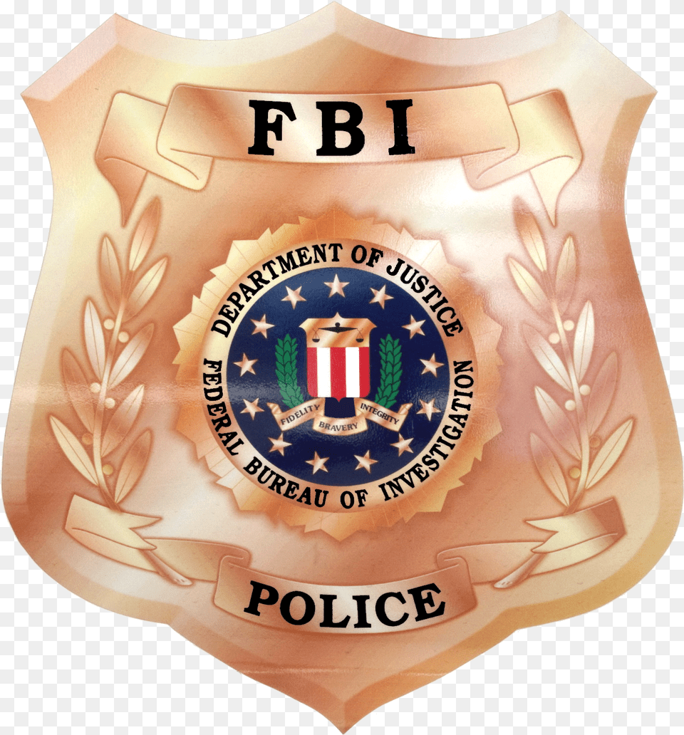 Badge Of An Fbi Police Officer Federal Bureau Of Investigation, Logo, Symbol, Birthday Cake, Cake Png
