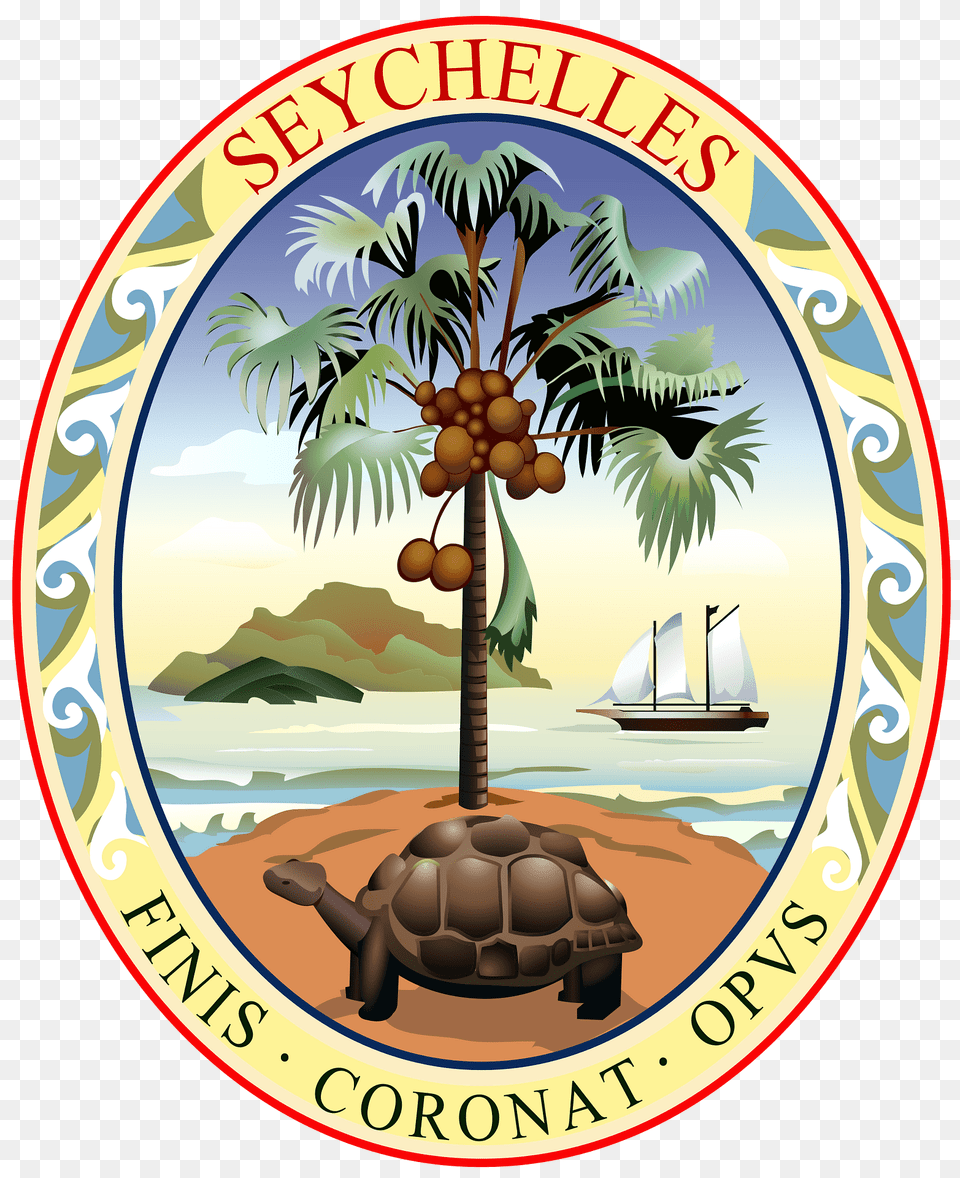 Badge Of Seychelles Clipart, Animal, Reptile, Sea Life, Tortoise Free Transparent Png