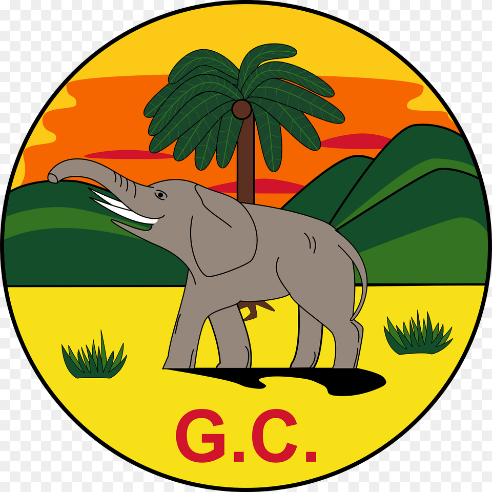 Badge Of The Gold Coast 1877 1957 Clipart, Animal, Wildlife, Mammal, Elephant Png